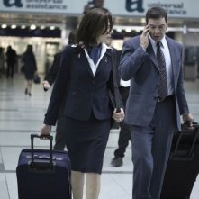 Il richiamo: Sandra Ceccarelli in aereoporto in una scena del film insieme a César Bordón