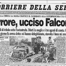 Giovanni Falcone: la prima pagina del Corriere della Sera dedicata alla strage di Capaci