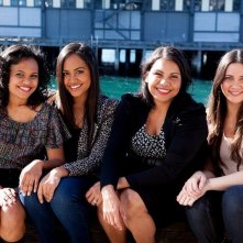 The Sapphires: le protagoniste del gruppo Jessica Mauboy, Deborah Mailman, Shari Sebbens, Miranda Tapsell in una foto promozionale