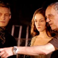 Dracula: Thomas Kretschmann e Marta Gastini insieme al regista Dario Argento sul set del film