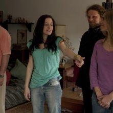 3: Humberto de Vargas, Sara Bessio e Anaclara Ferreyra Palfy sul set del film insieme al regista Pablo Stoll Ward