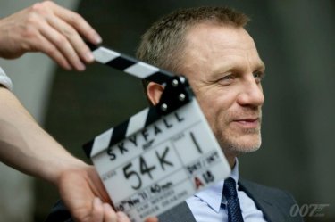 Daniel Craig sul set di 007 - Skyfall