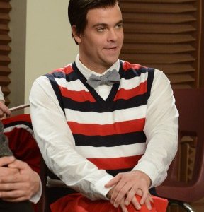 Mark Salling in una scena dell'episodio Props della terza stagione di Glee
