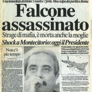 Giovanni Falcone: la prima pagina de La Repubblica dedicata alla strage di Capaci