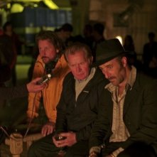 Il cammino per Santiago: Martin Sheen con il regista e interprete Emilio Estevez sul set del film