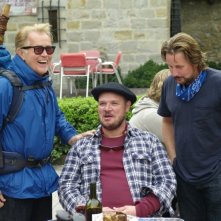 Il cammino per Santiago: Martin Sheen, Yorick van Wageningen insieme a Emilio Estevez sul set del film