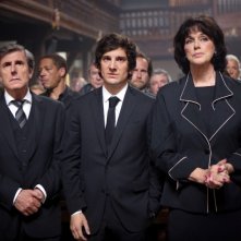 L'amore dura tre anni: Gaspard Proust con i 'genitori' Bernard Menez e Anny Duperey in una scena