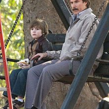 The Anchorman 2: Will Ferrell, Paul Rudd, Steve Carell e David Koechner in una scena del film