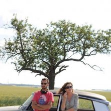 Adorabili amiche: il regista Benoît Pétré insieme a Caroline Cellier sul set del film