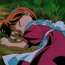 La piccola Marie addormentata, in una scena del quinto episodio dell'anime Nadia
