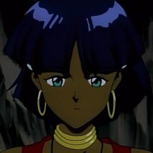 La protagonista in una scena dell'episodio L'isola di Marie della serie-tv Nadia