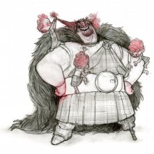 Ribelle The Brave Re Fergus Con I Bambini In Un Concept Art A Matita Del Film 242849