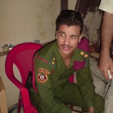 Mohamed Zouaoui sul set di I fiori di kirkuk