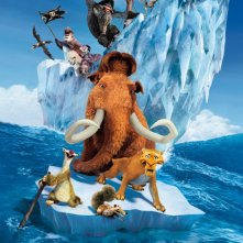 Ecco i personaggi di L'era glaciale 4: Continenti alla deriva abbarbicati su una zattera di ghiaccio