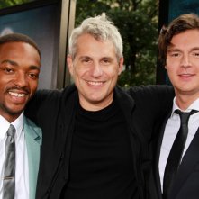 La leggenda del cacciatore di vampiri: il produttore Jim Lemley insieme a Anthony Mackie e Benjamin Walker durante la premiere mondiale del film a NY