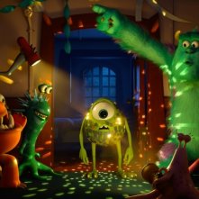Monsters University: il 'brillante' Mike in un'aula dell'università in una scena del film
