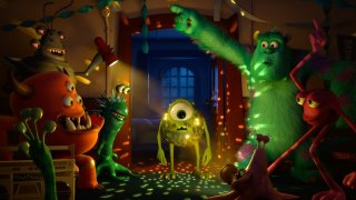 Monsters University: il 'brillante' Mike in un'aula dell'università in una scena del film