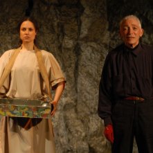 TORINO/TEATRO CARIGNANO/ LORENZA CAROLEO (gipsy-venditore di coscienze) con MATTIA MACHIAVELLI (mephisto) / in una scena di Upupa My Dream is My Rebel King / regia di ANTONIO ORFANO' 