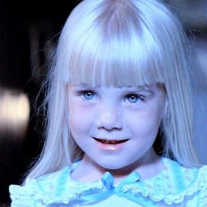Heather O'Rourke in una sequenza di POLTERGEIST