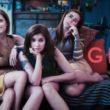 Girls: Allison Williams, Jemima Kirke, Lena Dunham e Zosia Mamet in una foto promozionale della serie HBO