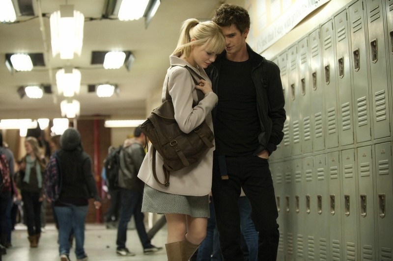 Emma Stone e Andrew Garfield in una scena di The Amazing Spider-Man