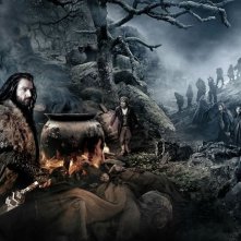 Lo Hobbit: un viaggio inaspettato: Richard Armitage è Thorin nella seconda parte dell'artwork del film presentato al Comic-Con 2012