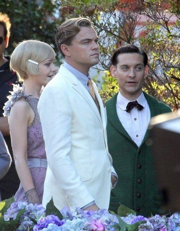 Il Grande Gatsby Leonardo Dicaprio Tobey Maguire E Carey Mulligan Sul Set 245490