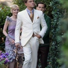 Leonardo DiCaprio, Tobey Maguire e Carey Mulligan sul set de Il Grande Gatsby