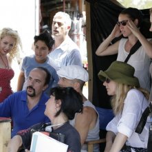 Maurizio Casagrande e Biagio Izzo sul set di Una donna per la vita