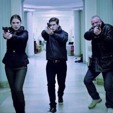 The Sweeney: i protagonisti Ray Winstone, Hayley Atwell e Allen Leech in una scena