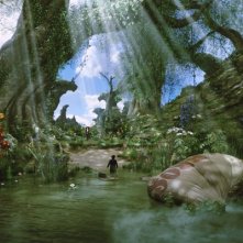 La lussureggiante foresta che circonda Emerald City in Il grande e potente Oz