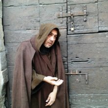 Claudio Bellanti sul set, nei panni di un frate