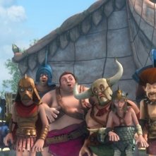 Gladiatori di Roma: Chirone in una scena del film insieme ai suoi gladiatori