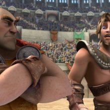 Gladiatori di Roma: Timo in una scena del film insieme al suo padre adottivo Chirone