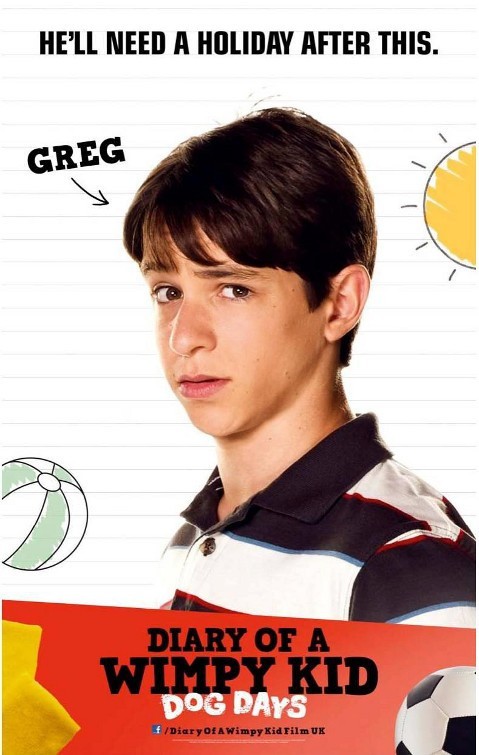 Diary Of A Wimpy Kid Dog Days Character Poster Per Greg Zachary Gordon 246582