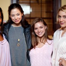 Greta Gerwig, Megalyn Echikunwoke, Carrie MacLemore e Analeigh Tipton in una foto promozionale di Damsels in Distress - Ragazze allo sbando