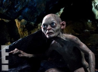 Andy Serkis trasfigurato nei panni di Gollum sul set di Lo Hobbit - Un viaggio inaspettato