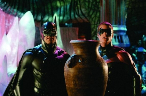 Batman & Robin: George Clooney e Chris O'Donnell in una scena del film