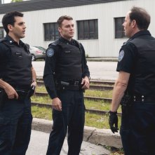 Rookie Blue: Ben Bass, Peter Mooney e Matt Gordon nell'episodio Girls' Night Out
