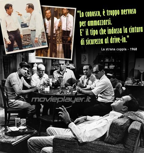 Matthau e Lemmon in La strana coppia: la nostra eCard: condividi sui social le immagini e frasi dei tuoi film e attori preferiti!