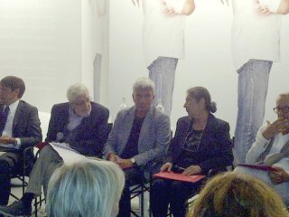 Venezia 2012: Nichi Vendola ed Ettore Scola alla presentazione del Bif&st 2013