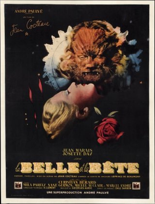 Una splendida locandina del film La Bella e la Bestia (1946)