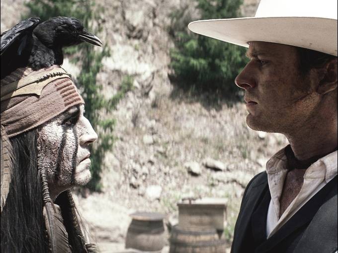 Armie Hammer e Johnny Depp e in The Lone Ranger