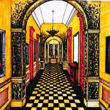 Il Commissario Nardone - Bozzetto scenografia realizzato da G. Pirrotta - Casa di Flò