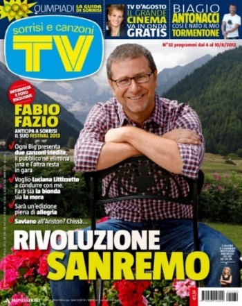 Fabio Fazio Sulla Copertina Di Tv Sorrisi E Canzoni Nell Autunno 2012 Per Presentare Sanremo 2013 253417