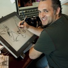 Hotel Transylvania: il regista Genndy Tartakovsky a lavoro sullo storyboard