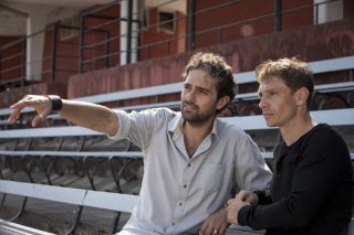 Nottetempo: il regista Francesco Prisco con Giorgio Pasotti sul set