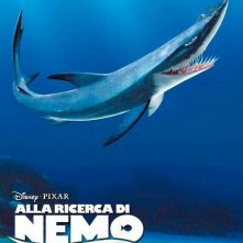 Alla ricerca di Nemo in 3D: il character poster italiano della verdesca di nome Fiocco