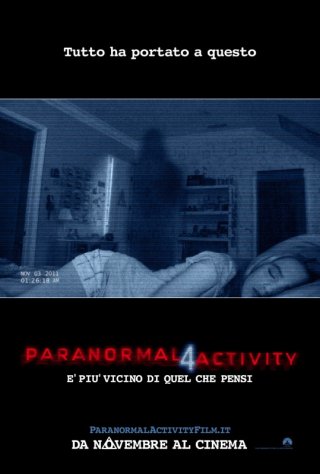 Paranormal Activity 4: la locandina italiana del film