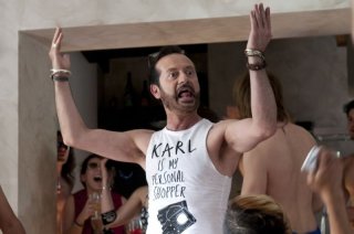 Viva l'Italia: un brioso Rocco Papaleo in una scena del film